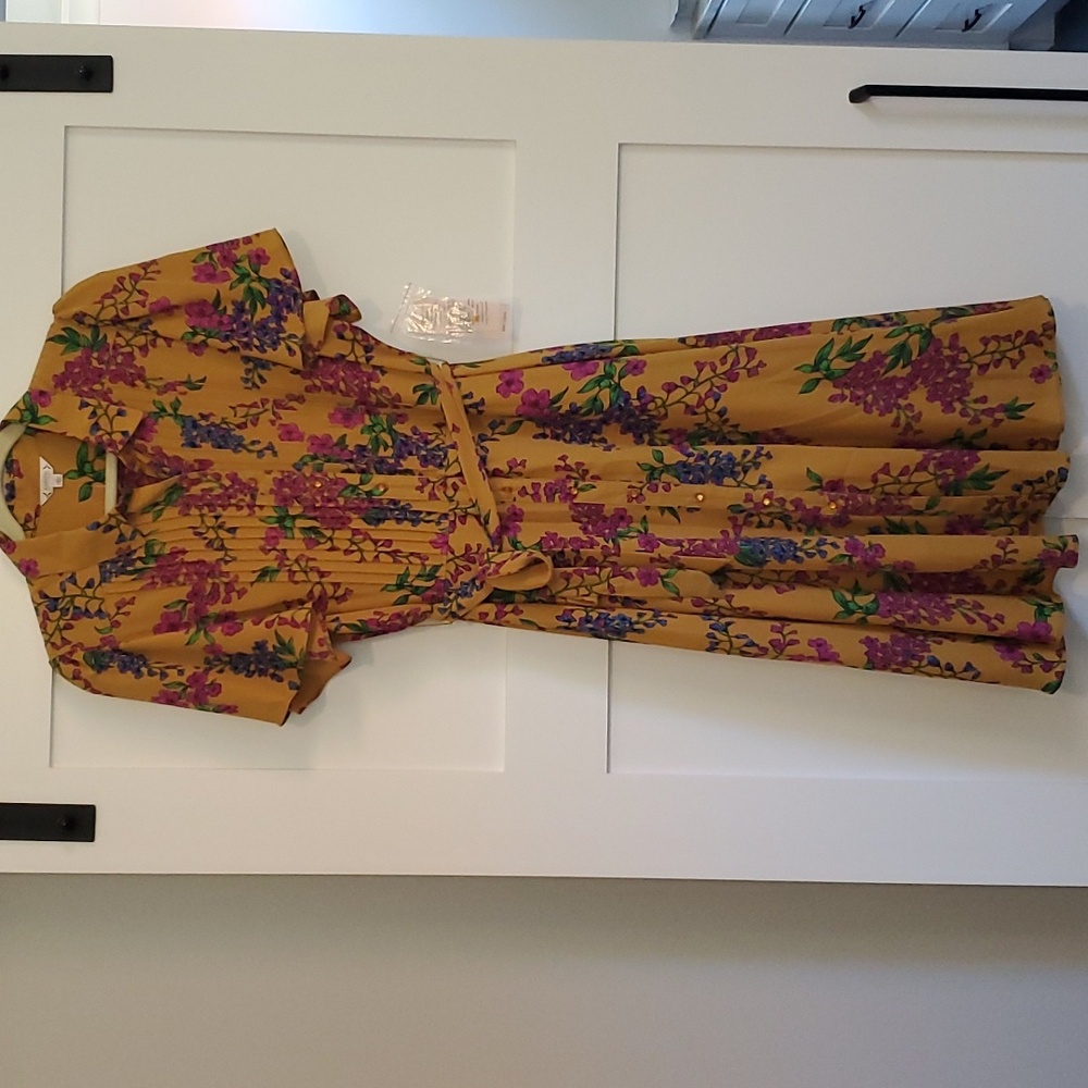 Nanette Floral Buttonup Dress NWT